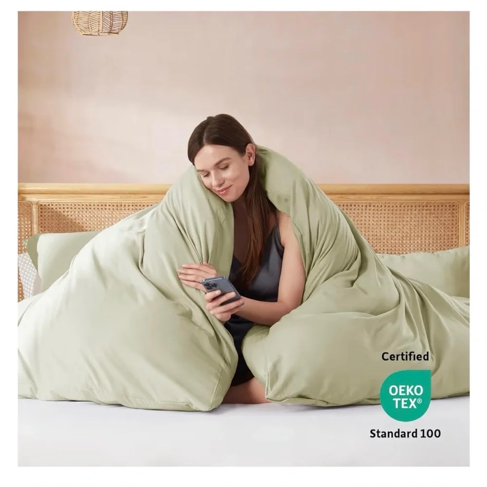 NWT Nestl Sage Twin Duvet Cover Set